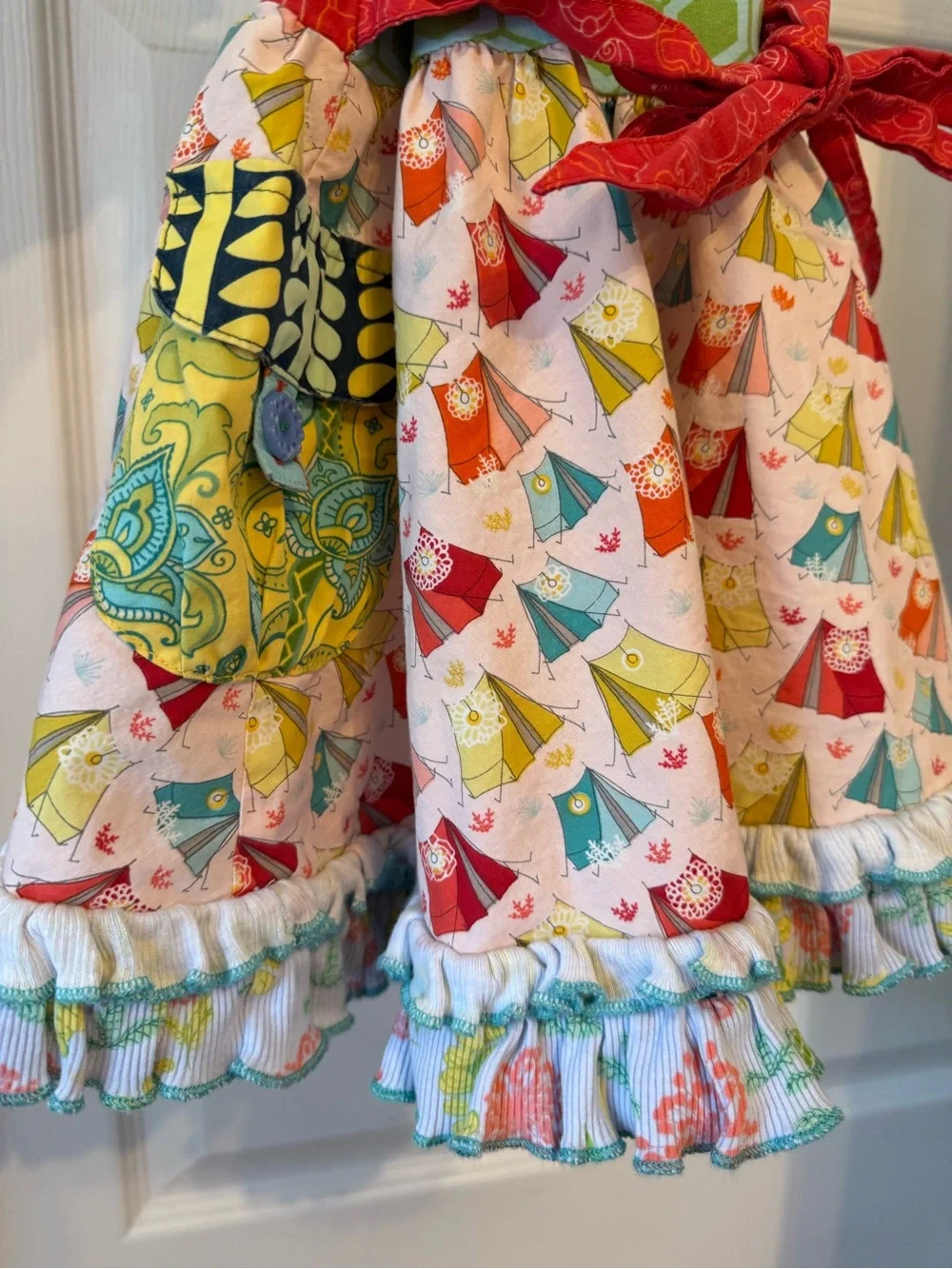 Matilda Jane Green & Red Tent Print Dress